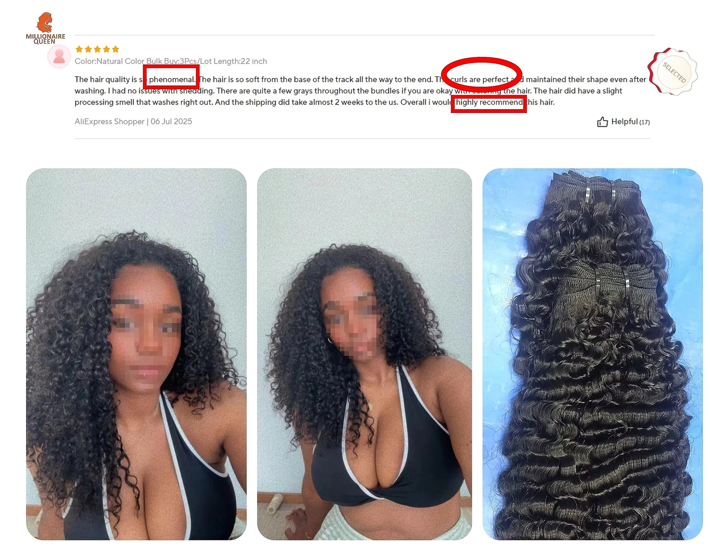 Bold Curly Human Hair Bundles