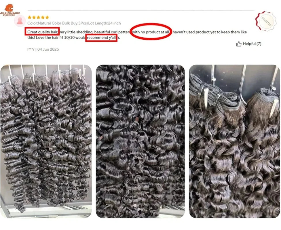 Bold Curly Human Hair Bundles